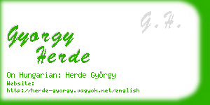 gyorgy herde business card