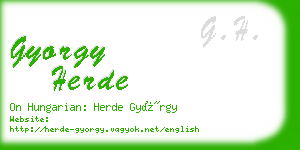 gyorgy herde business card